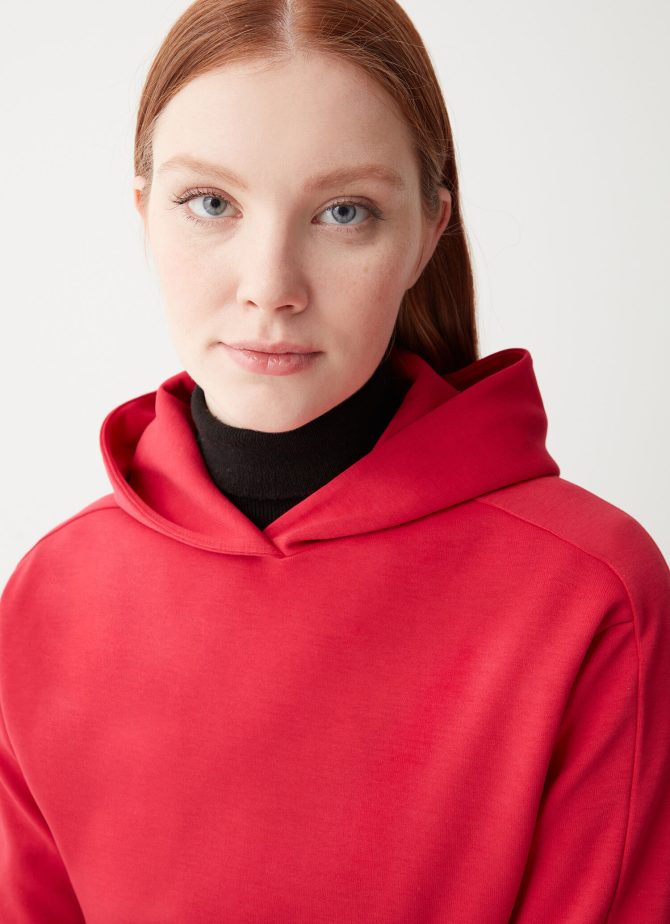 Sweatshirt with ribbed hood and cuffs - Image 3