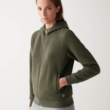 Jacquard full-zip hoody