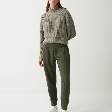 Viscose-blend tracksuit bottoms
