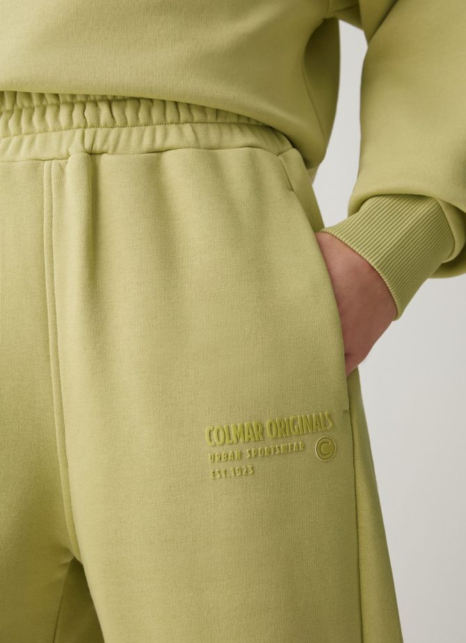 Fleece sweatpants with glitter logo - Image 2