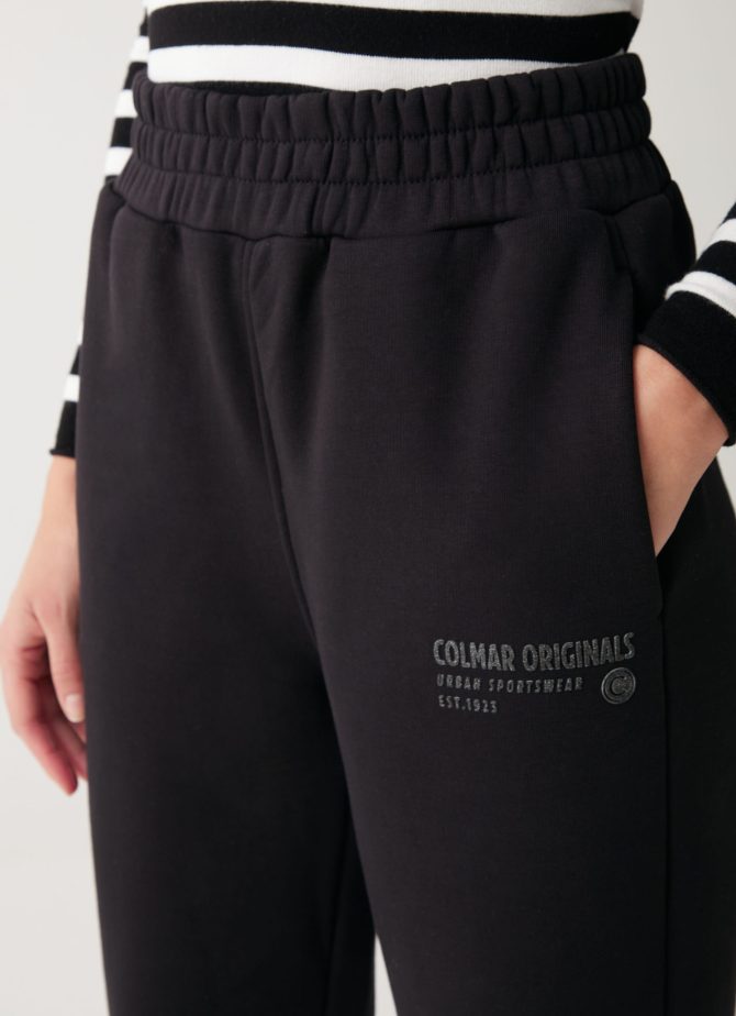 Fleece sweatpants with glitter logo - Image 3