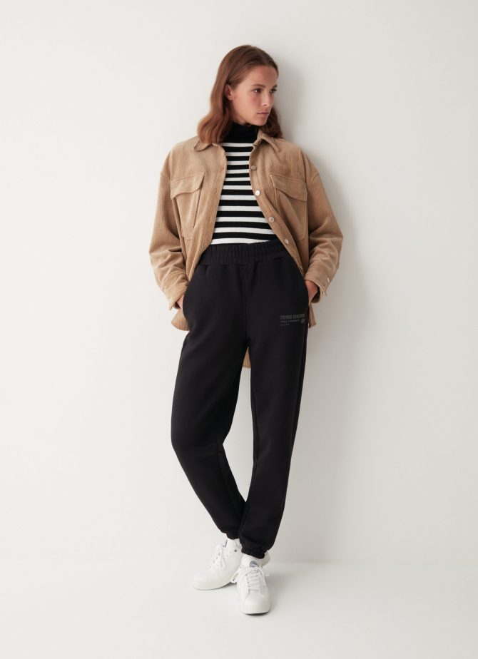 Fleece sweatpants with glitter logo - Image 2