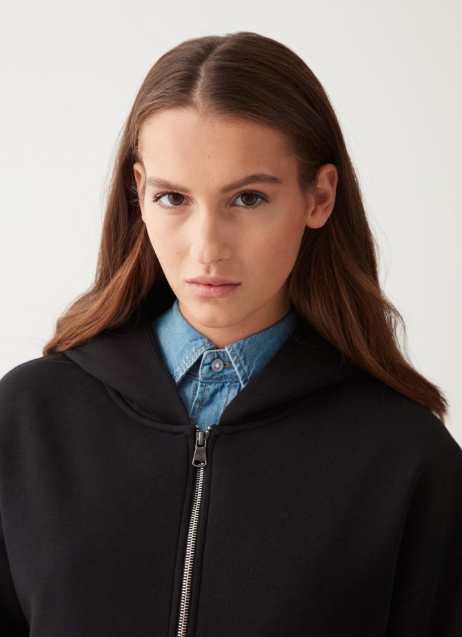 Full zip sweatshirt with hood and 3D logo - Image 3