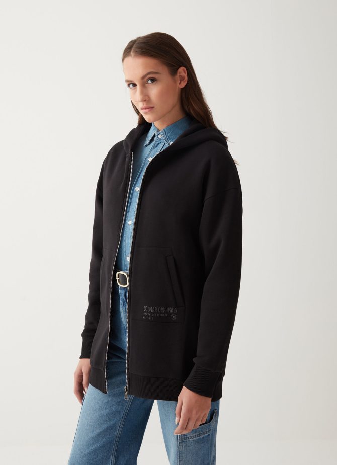 Full zip sweatshirt with hood and 3D logo - Image 2