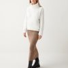Teddy bear-effect turtleneck sweatshirt