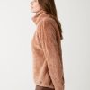 Teddy bear-effect turtleneck sweatshirt