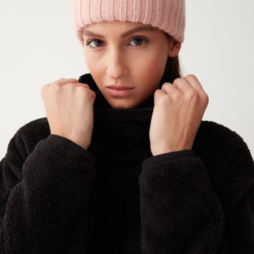 Teddy bear-effect hoodie