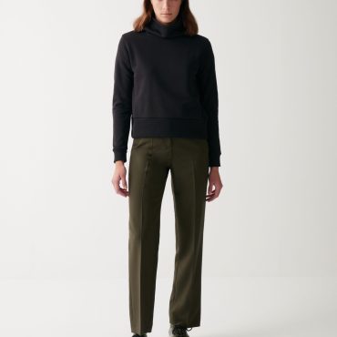 Organic cotton turtleneck sweatshirt