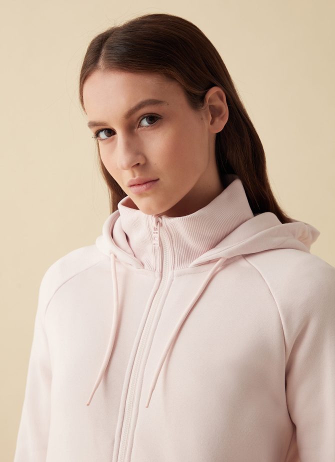 Full zip sweatshirt with cotton hood - Image 2