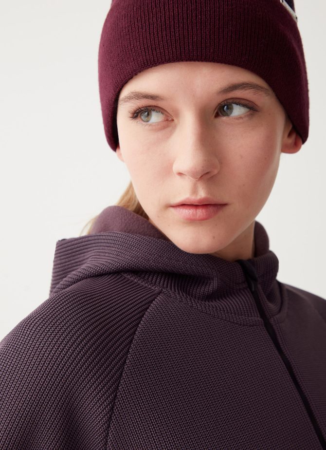 Tricot-effect ski sweatshirt with hood - Image 2