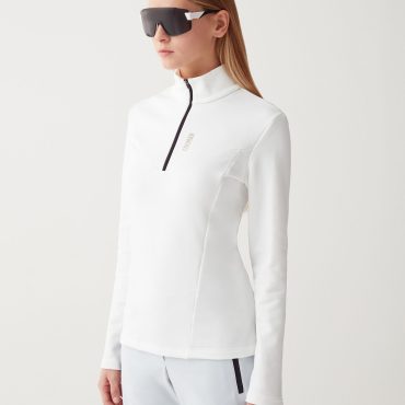 Stretch fleece half-zip ski sweatshirt