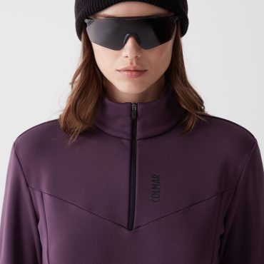 Stretch fleece half-zip ski sweatshirt