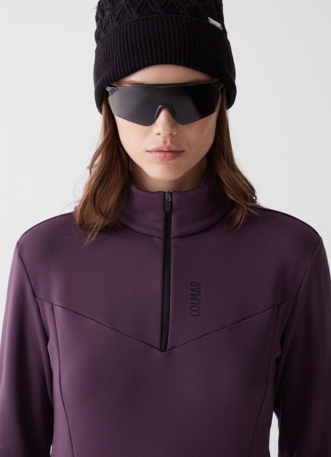 Stretch fleece half-zip ski sweatshirt