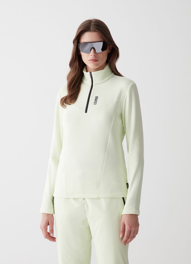 Stretch fleece half-zip ski sweatshirt