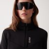 Stretch fleece half-zip ski sweatshirt