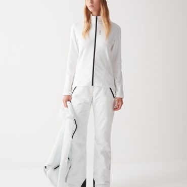 Stretch fleece full zip ski sweatshirt