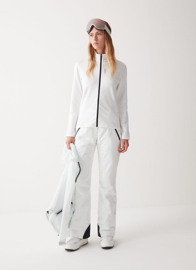 Stretch fleece full zip ski sweatshirt