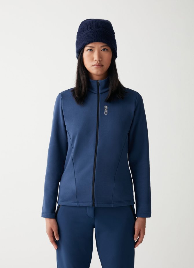 Stretch fleece full zip ski sweatshirt