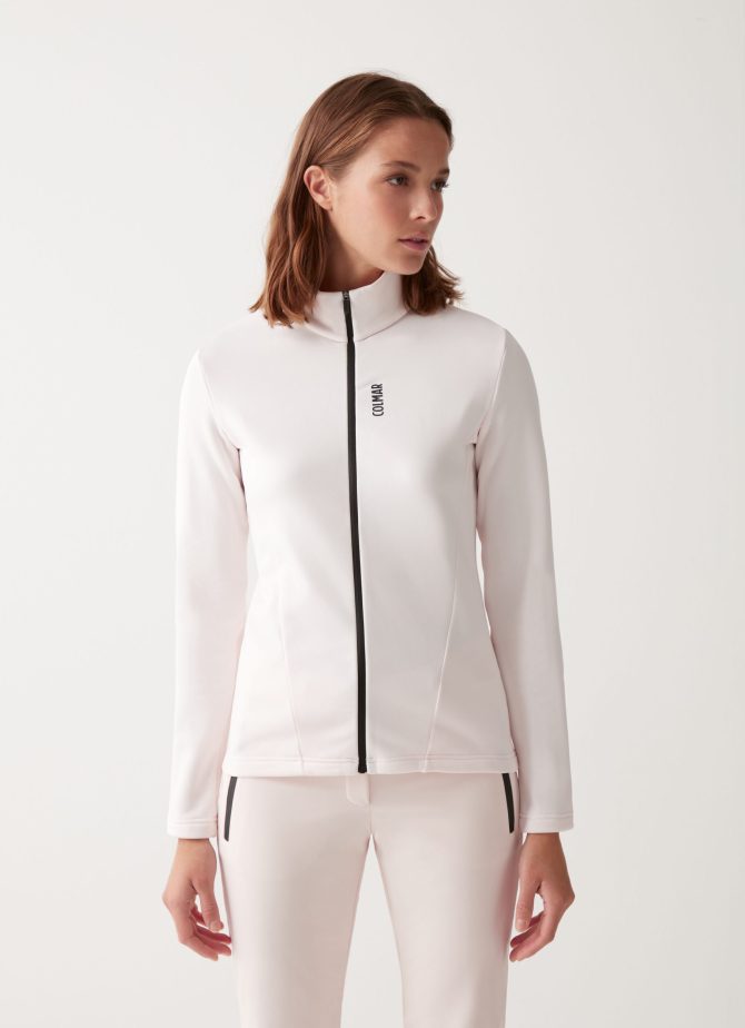 Stretch fleece full zip ski sweatshirt