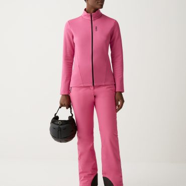 Stretch fleece full zip ski sweatshirt