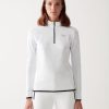 Stretch thermal ski sweater with half zip