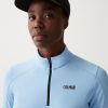 Stretch thermal ski sweater with half zip