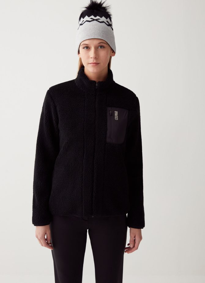 Full-zip ski sweatshirt in teddy-effect fleece - Image 3