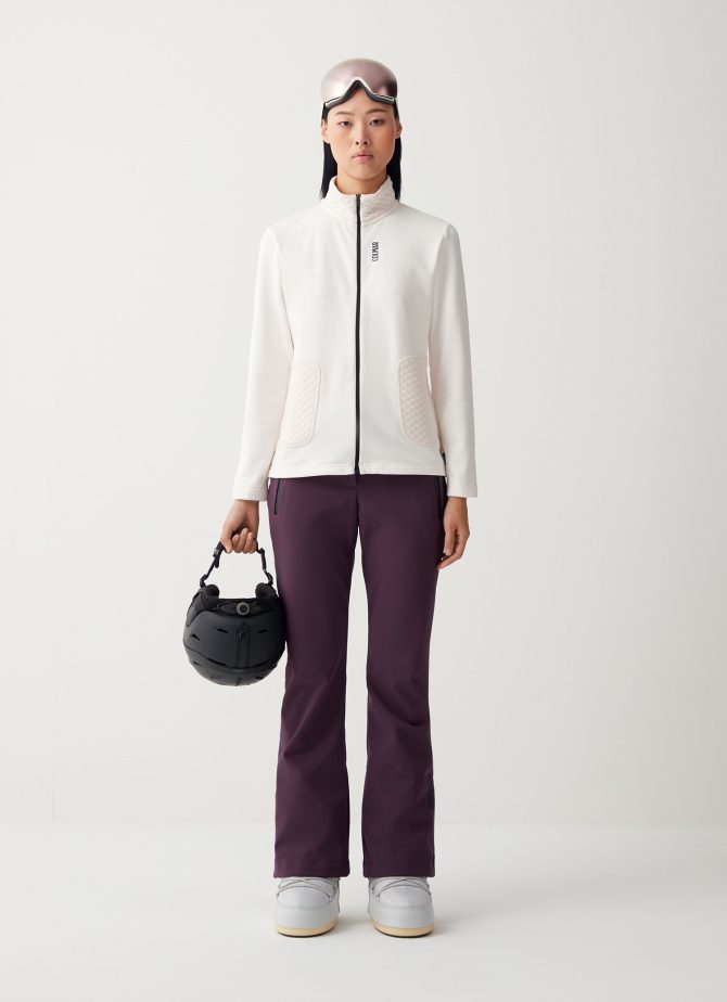 Full-zip ski sweatshirt with patch pockets