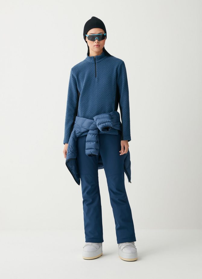 Half-zip ski sweatshirt with solid-colour sides - Image 3