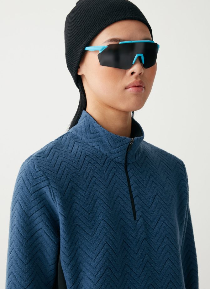 Half-zip ski sweatshirt with solid-colour sides - Image 2