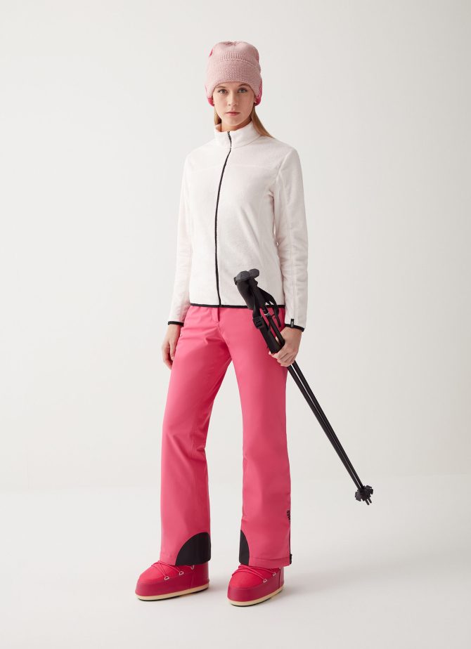 Full zip ski sweatshirt in plush-effect fleece - Image 2