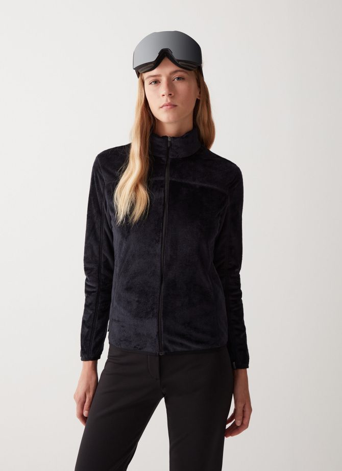 Full zip ski sweatshirt in plush-effect fleece - Image 2