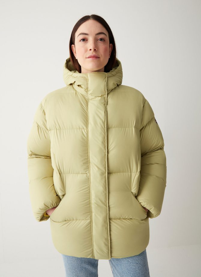 Oversized down jacket with fixed hood - Image 3