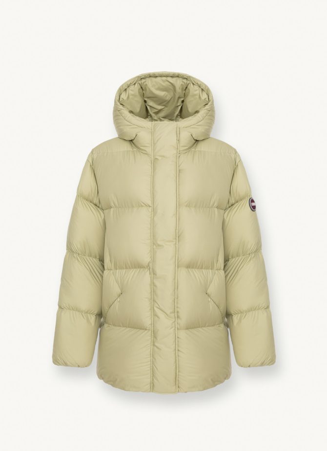 Oversized down jacket with fixed hood - Image 4