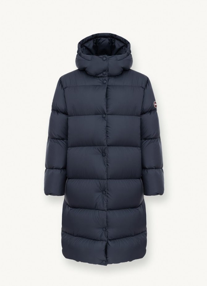 Full-length oversize quilted down jacket with internal drawstring - Image 4