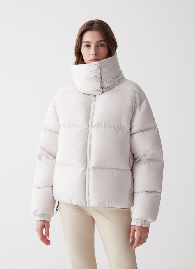 Oversize down jacket with drawstring at the bottom - Image 2