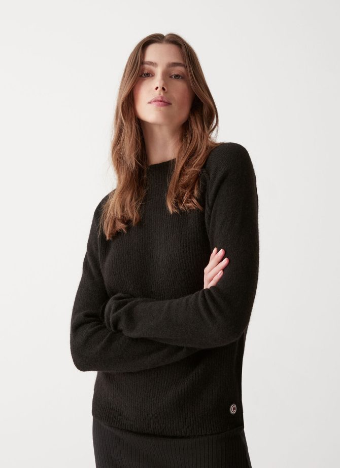 Volcano neck pullover in merino wool