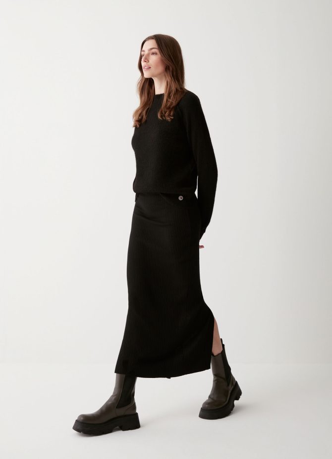 Volcano neck pullover in merino wool - Image 2