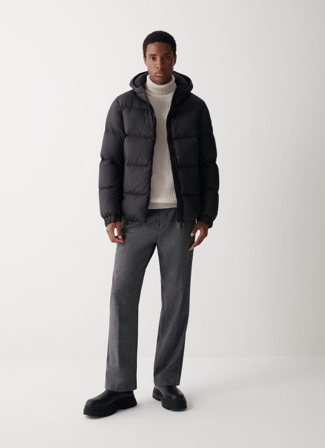 Puffy down jacket with fixed hood - Image 2