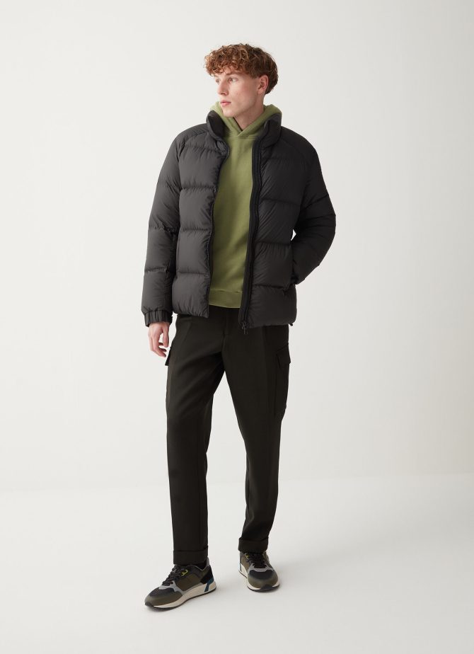 Puffy down jacket with high collar - Image 2