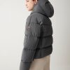 Oversized taffeta down jacket with hood - Image 3