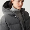 Oversized taffeta down jacket with hood - Image 2