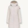 Long down jacket in 3-layer satin-effect fabric - Image 4