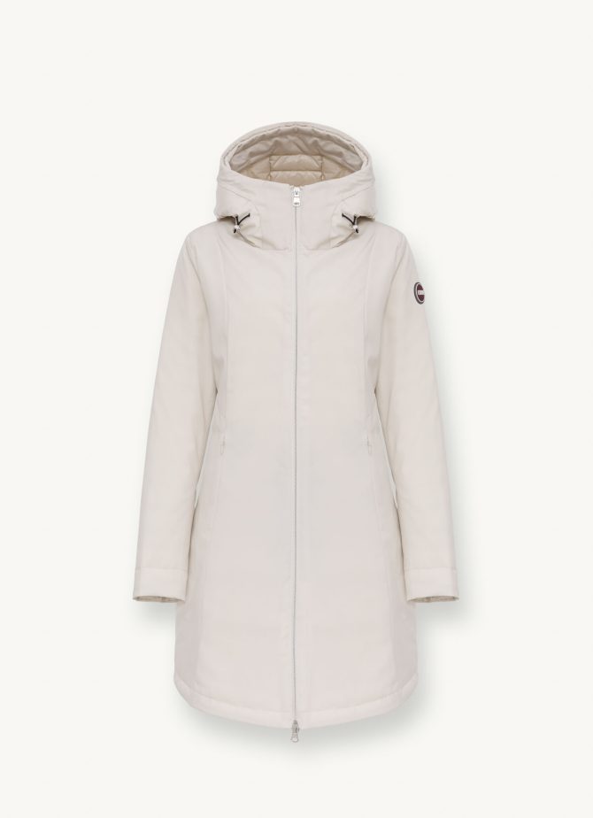 Long down jacket in 3-layer satin-effect fabric - Image 4