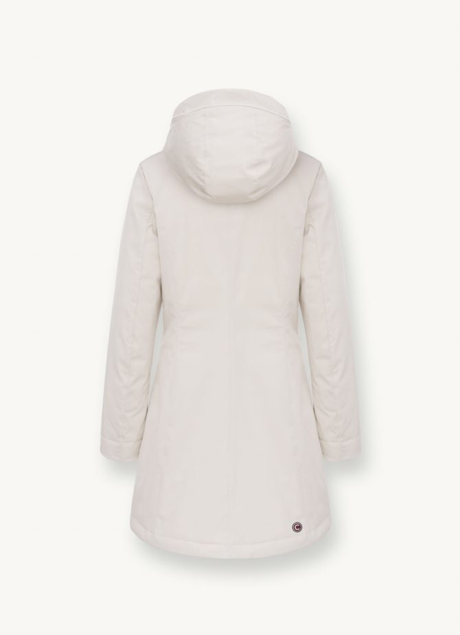 Long down jacket in 3-layer satin-effect fabric - Image 5