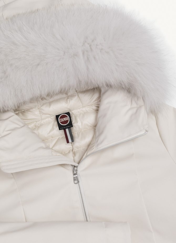 Longline 3 layer satin down jacket with hood - Image 6